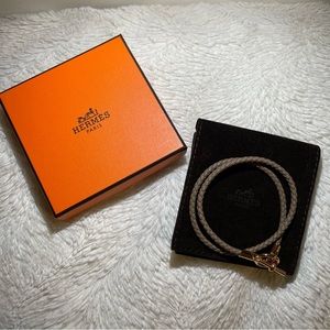 HERMES Glenan Double Tour Bracelet Etoupe